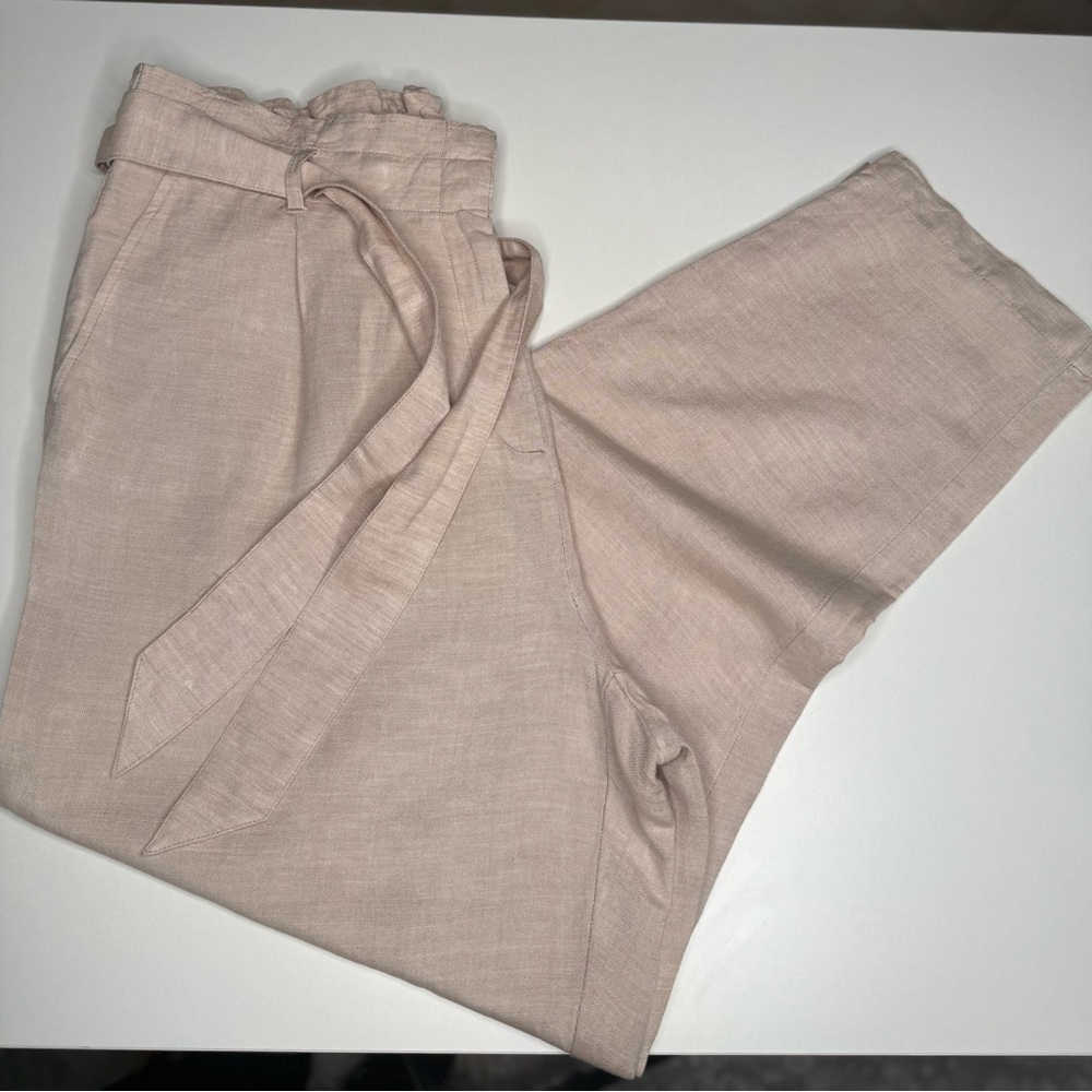 LOFT Light Beige Wide Leg Pants